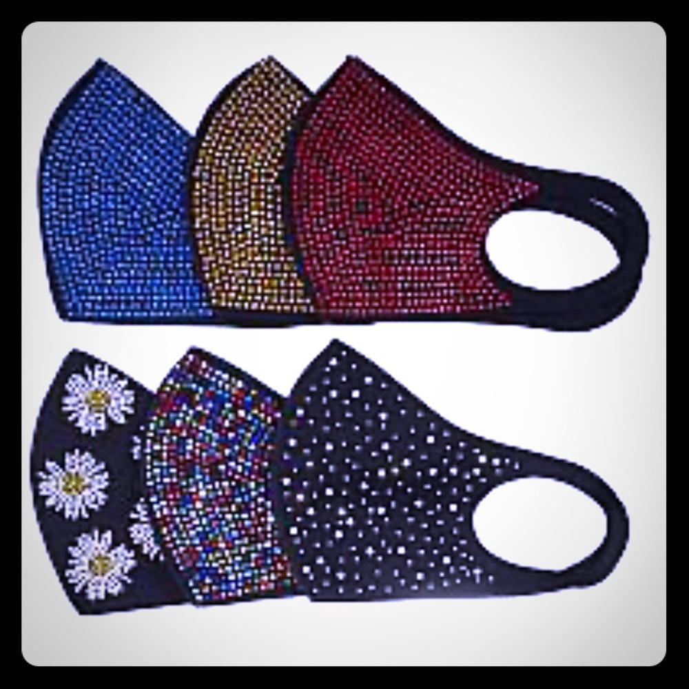 6 for $18 Bejeweled Glam Masks